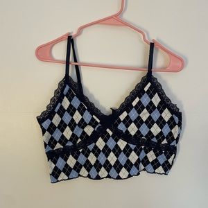 Checkered Crop Top